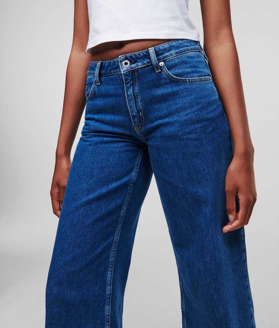 Blue Karl Lagerfeld Klj Mid Rise Relaxed Women's Jeans | USA58NKQB