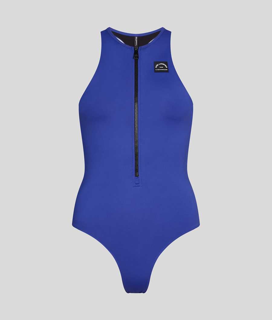 Blue Karl Lagerfeld Rue St-guillaume Swimsuits Women's Beachwear | USA79MRDV