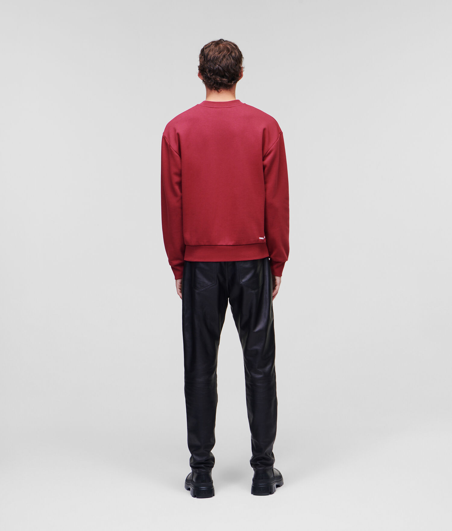 Burgundy Karl Lagerfeld Reflective Karl Monogram Men's Sweatshirts | USA68RKOW