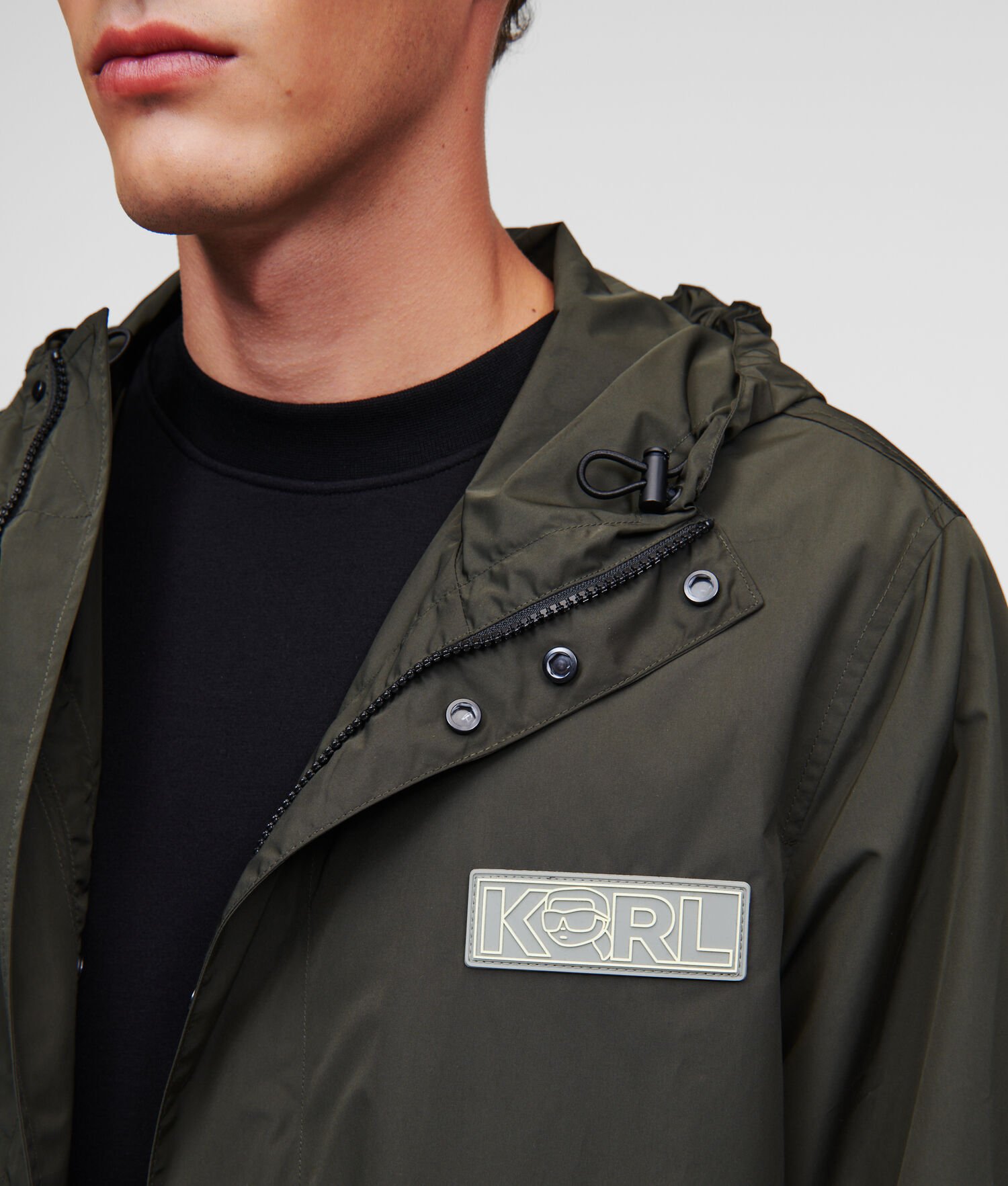 Dark Green Karl Lagerfeld Ikonik 2.0 Men's Parka Jackets | USA32XOZS