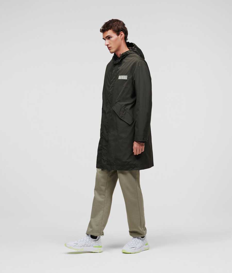 Dark Green Karl Lagerfeld Ikonik 2.0 Men's Parka Jackets | USA32XOZS