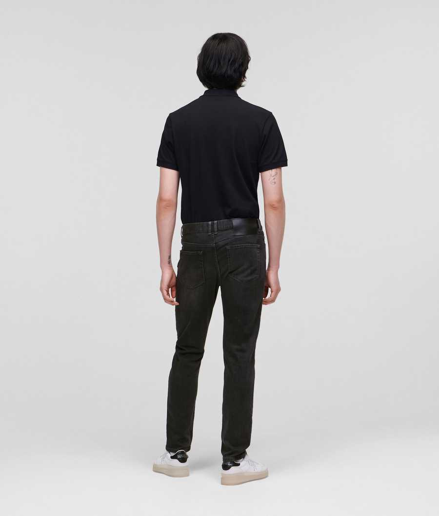 Dark Karl Lagerfeld Ikonik Slim-fit Men's Jeans | USA46AGXZ