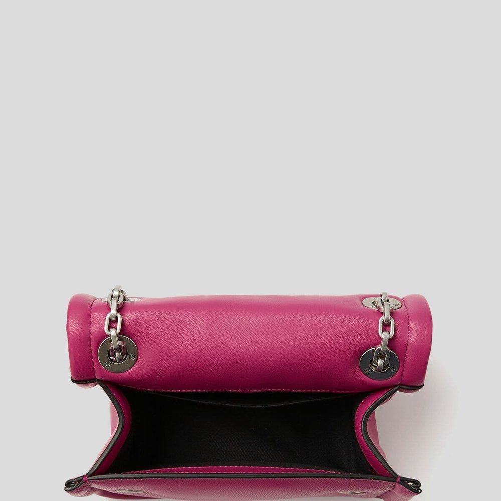 Fuchsia Karl Lagerfeld K/Autograph Soft Women's Crossbody Bags | USA80DRWQ