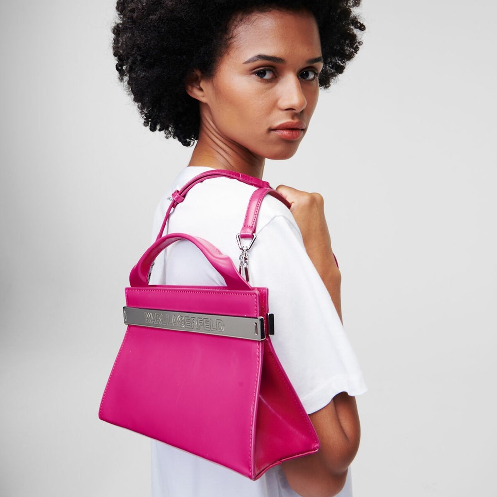 Fuchsia Karl Lagerfeld K/Kross Archive Women's Handbags | USA68GBWD