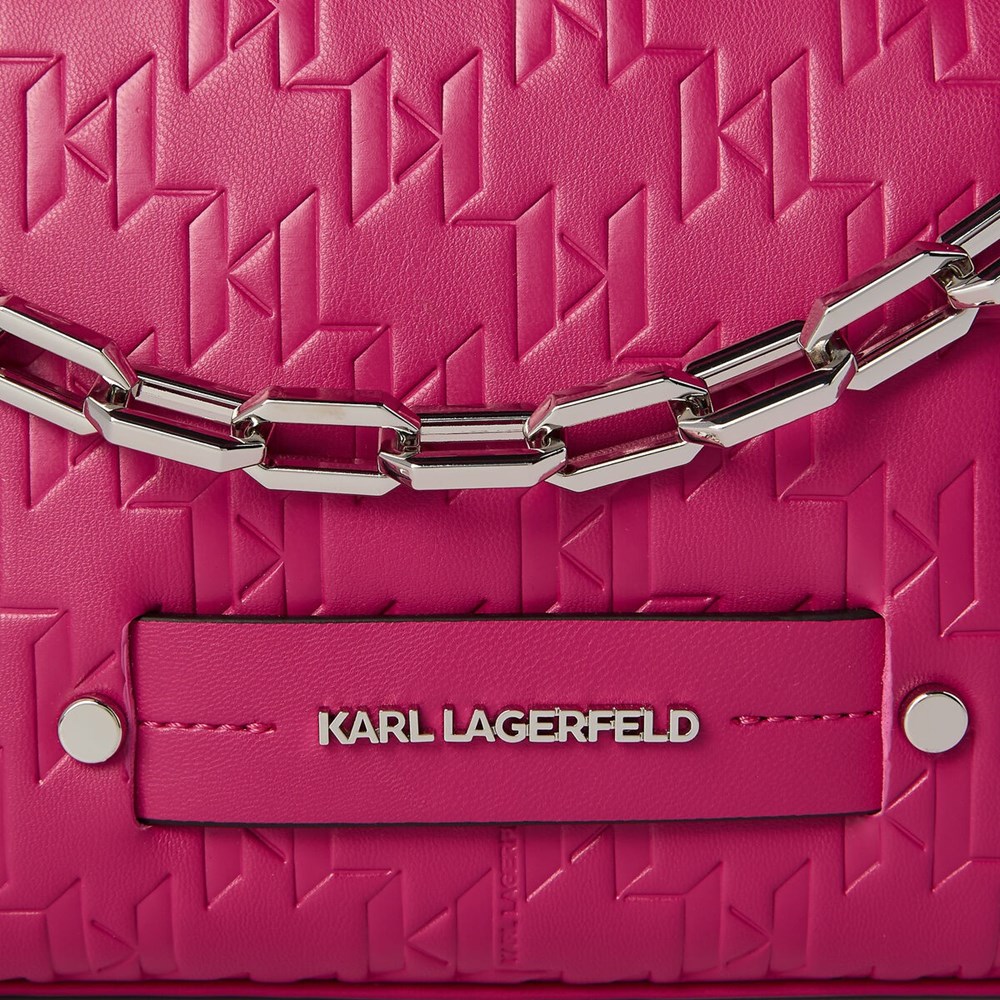 Fuchsia Karl Lagerfeld K/Kushion Monogram-embossed Women's Baguette Bag | USA89LJOS