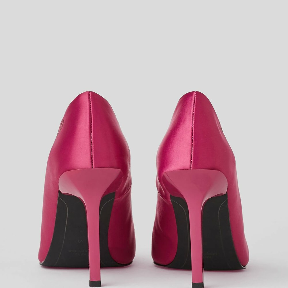 Fuchsia Karl Lagerfeld Sarabande Karl Tape Court Shoes Women's High Heels | USA04XJGK