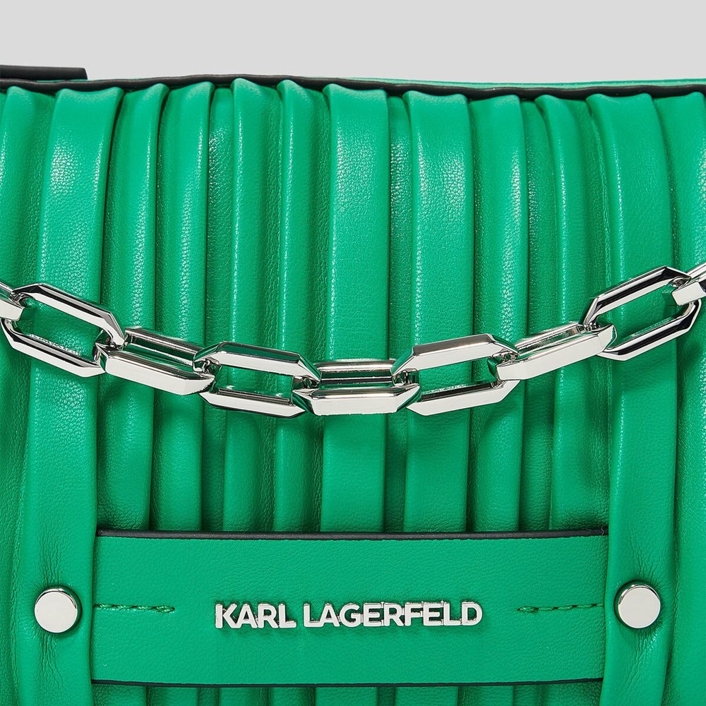 Green Karl Lagerfeld K/Kushion Women's Shoulder Bags | USA71LYMH