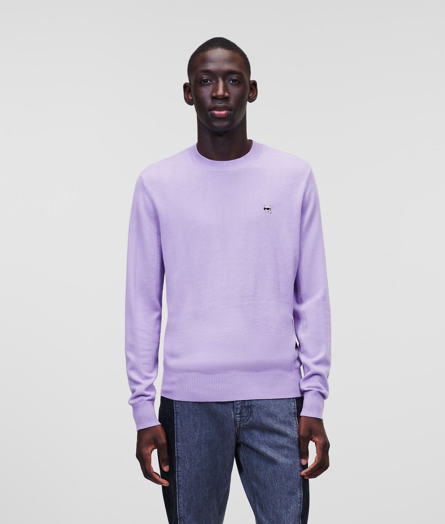 Lavender Karl Lagerfeld Ikonik 2.0 Merino Wool Men's Knitwear | USA78YNTF