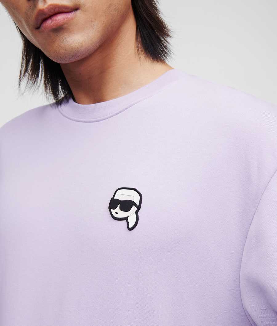 Lavender Karl Lagerfeld Ikonik 2.0 Patch Men's Sweatshirts | USA49HCKS