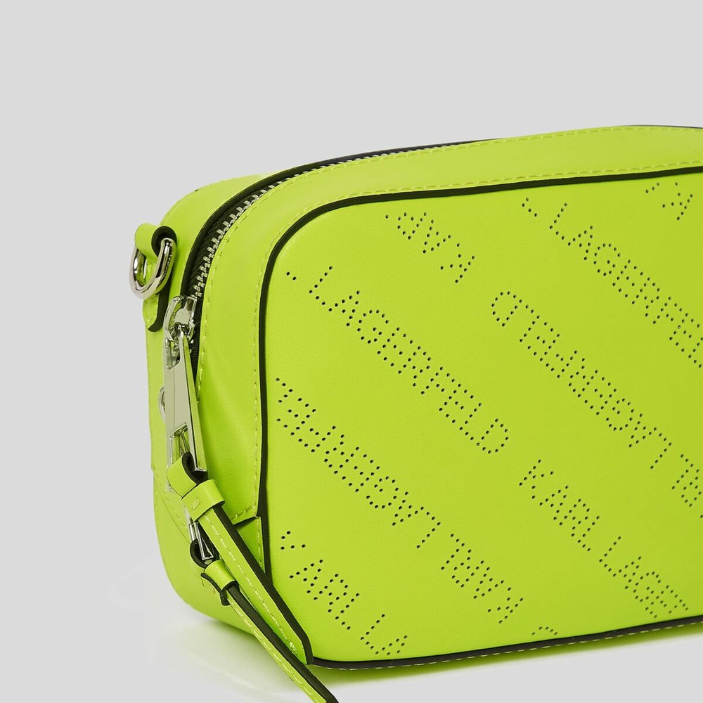 Light Green Karl Lagerfeld K/Punched Logo Women's Camera Bag | USA23GQXE