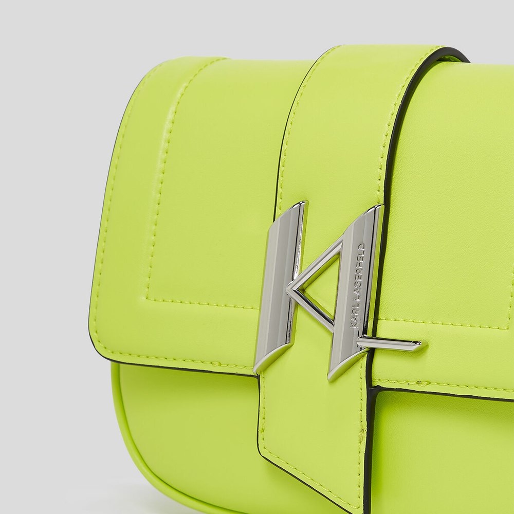 Light Green Karl Lagerfeld K/Saddle Small Women's Shoulder Bags | USA08BFWT