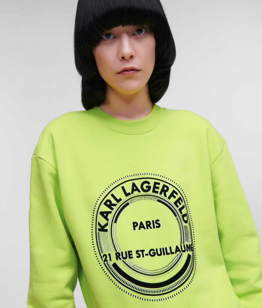 Light Green Karl Lagerfeld Rue St-guillaume Women's Sweatshirts | USA42STVE