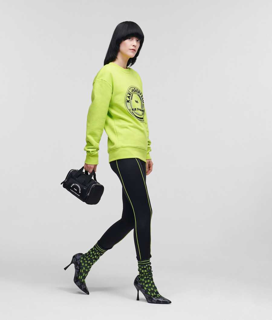 Light Green Karl Lagerfeld Rue St-guillaume Women's Sweatshirts | USA42STVE