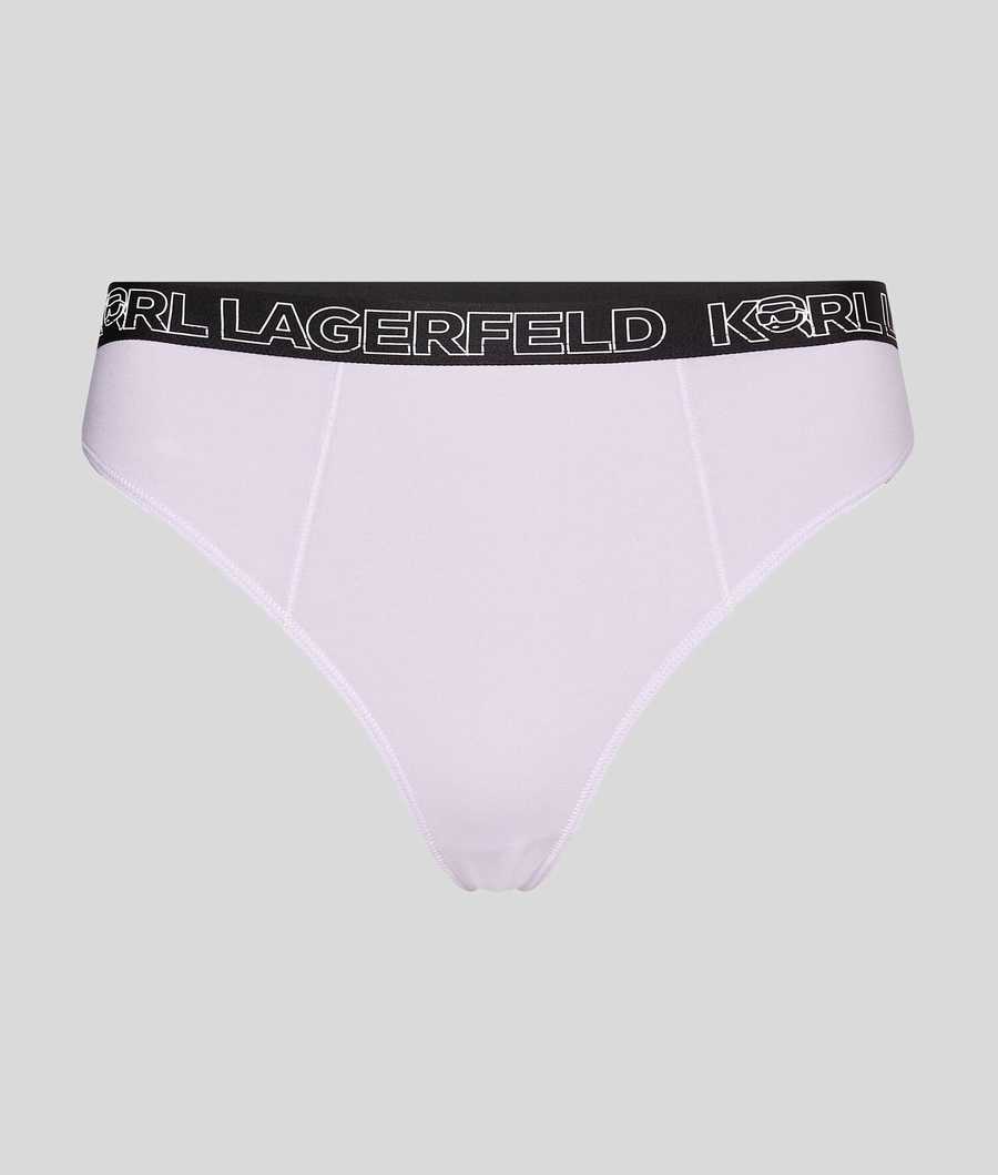 Light Purple Karl Lagerfeld Ikonik 2.0 Logo High-rise Brief Women\'s Underwear | USA79OFGI