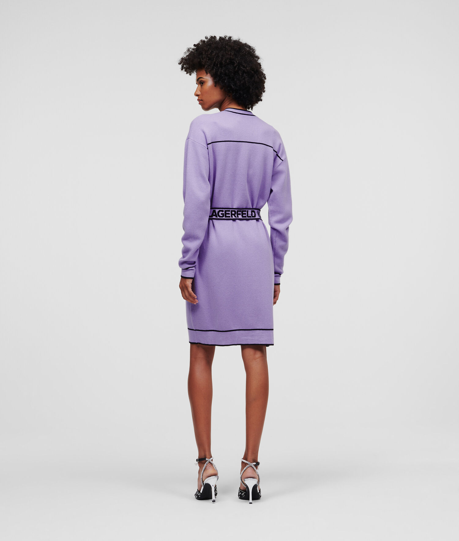 Light Purple Karl Lagerfeld Karl Logo Belted Women's Knitwear | USA34IFWP