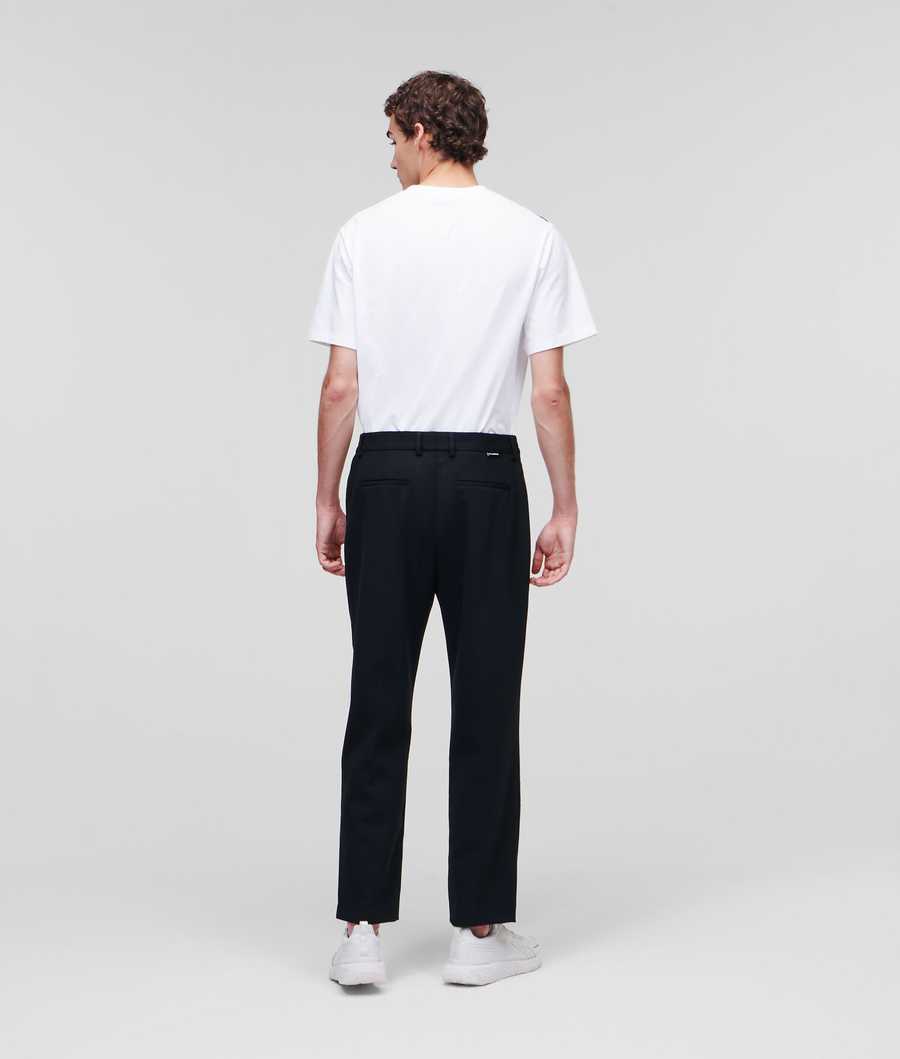 Navy Karl Lagerfeld Tailored With Zipped Pockets Men's Pants | USA32DGJR