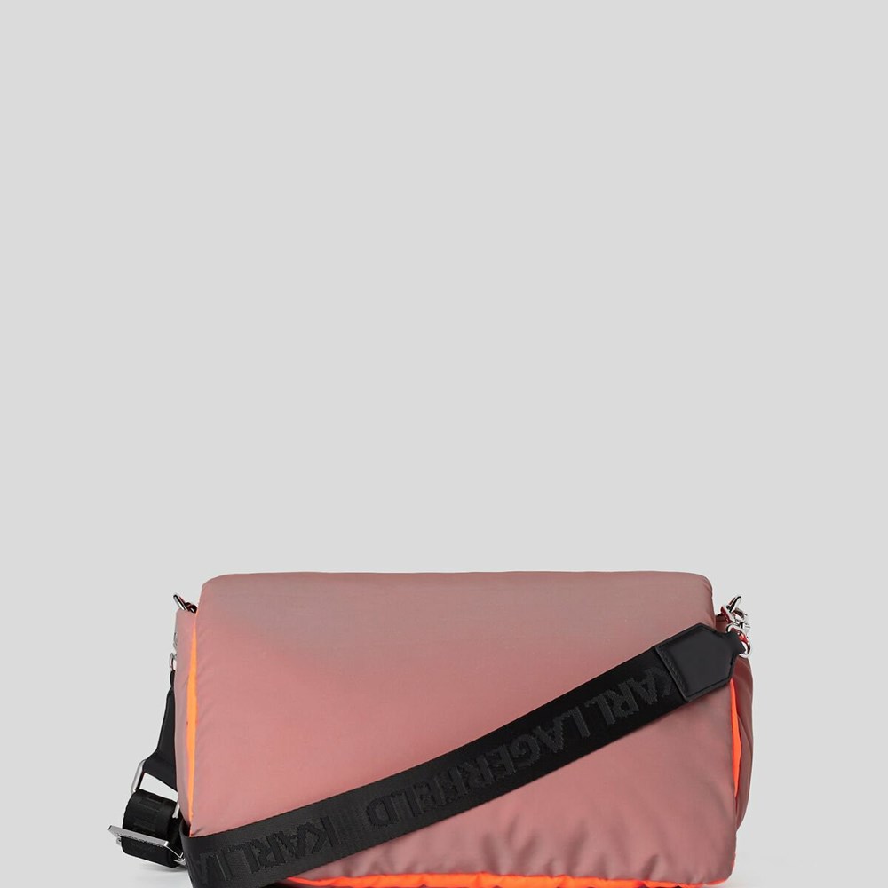 Orange Karl Lagerfeld K/Signature Soft DegradÉ Large Women's Shoulder Bags | USA04FKSO