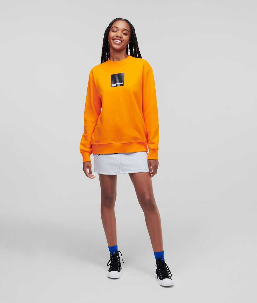 Orange Karl Lagerfeld Klj Women's Sweatshirts | USA48OLQP