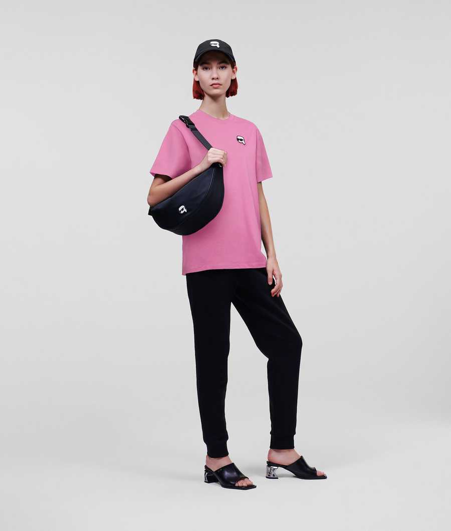 Pink Karl Lagerfeld Ikonik 2.0 Oversized Women's T-Shirts | USA20DGOU