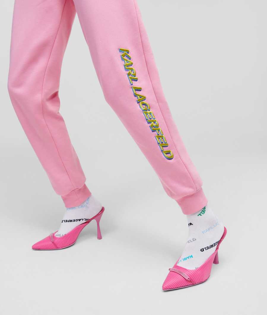 Pink Karl Lagerfeld Karl Future Logo Women's Sweatpants | USA24FBKE