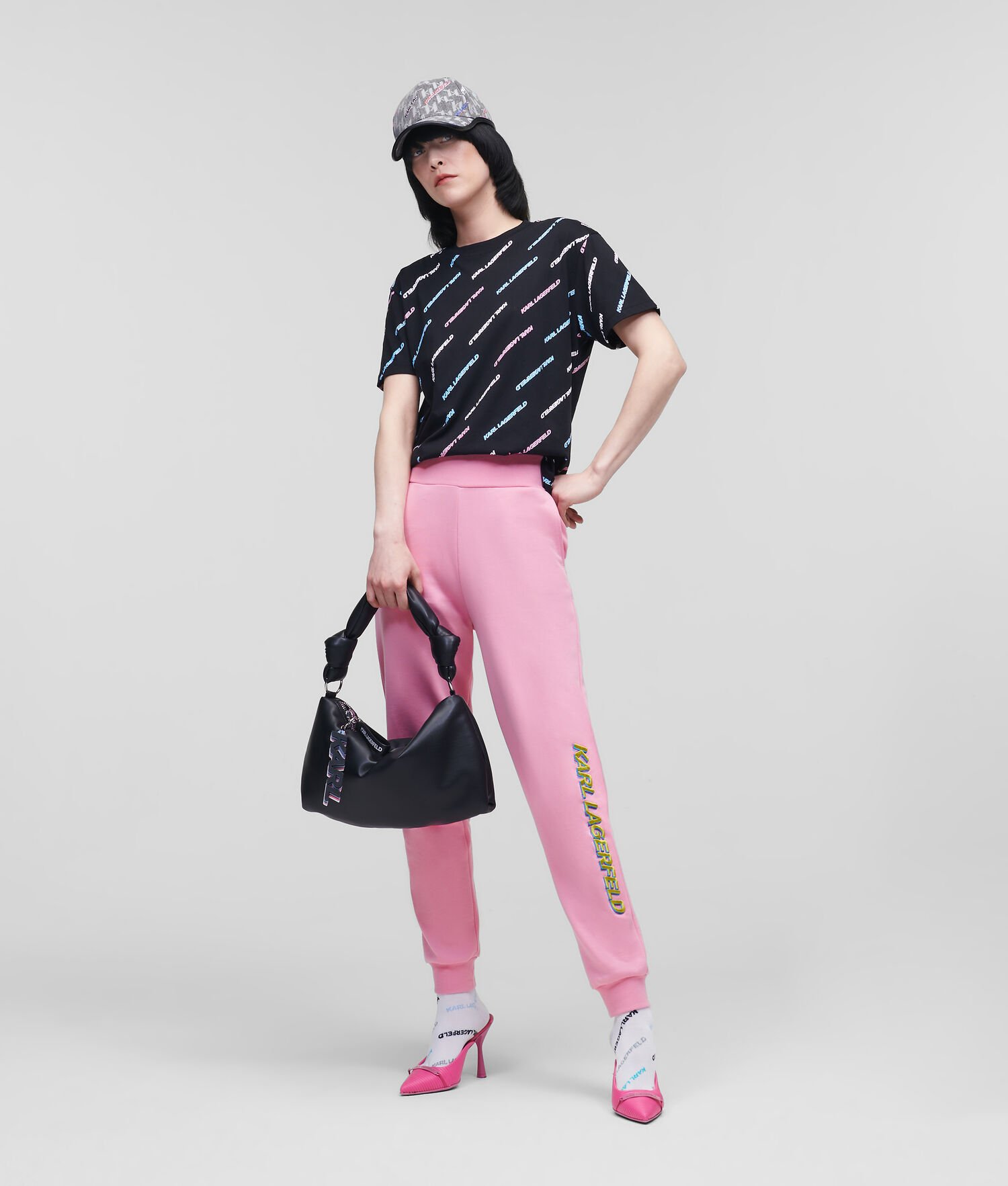 Pink Karl Lagerfeld Karl Future Logo Women's Sweatpants | USA24FBKE