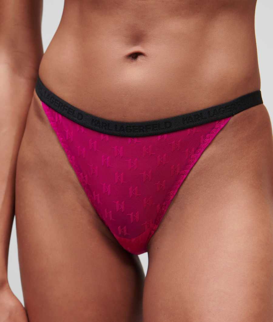 Pink Karl Lagerfeld Kl Monogram Brazilian Brief Women's Underwear | USA50QYFL