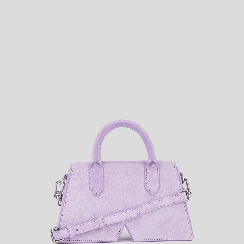 Purple Karl Lagerfeld Essential K Women's Crossbody Bags | USA43JTKL