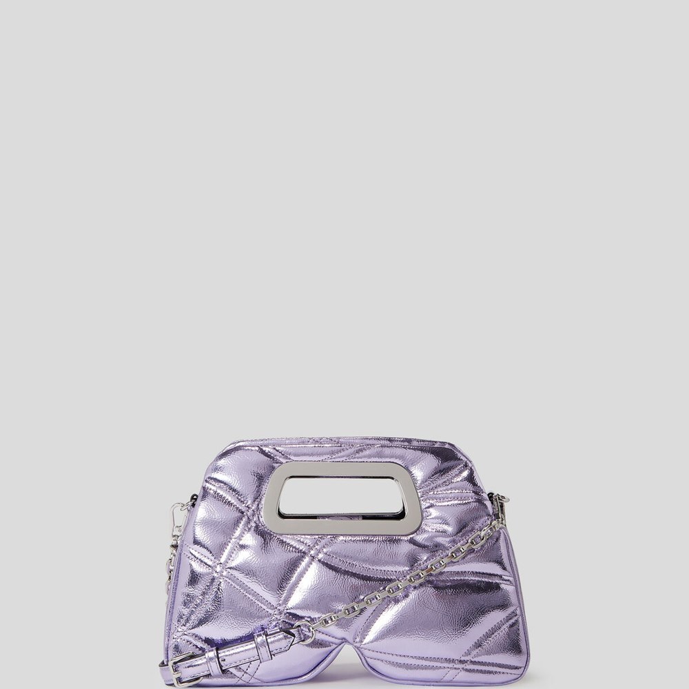 Purple Karl Lagerfeld K/Kloud Metallic Small Top Women's Handbags | USA64AFZO