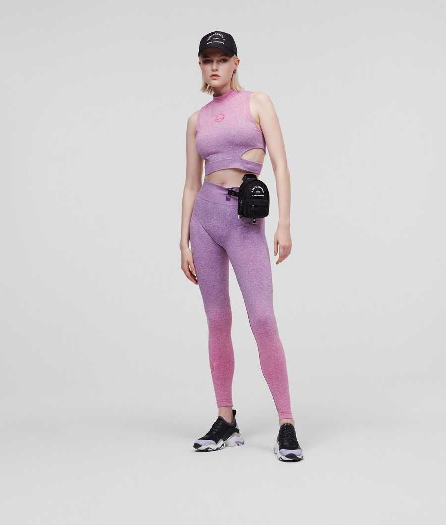 Purple / Pink Karl Lagerfeld Rue St-guillaume Seamless Women's Pants | USA62QHTJ