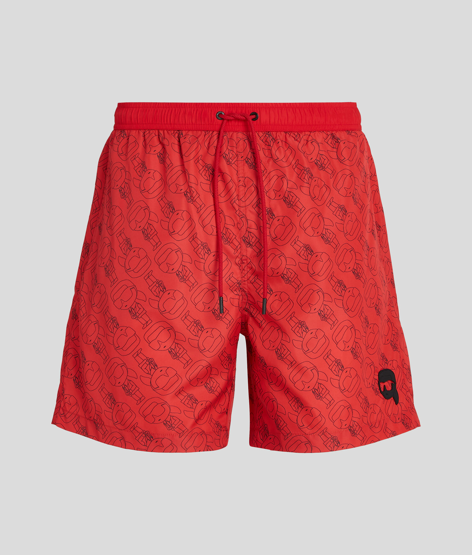 Red Karl Lagerfeld Ikonik 2.0 All-over Print Board Shorts Men's Beachwear | USA63NWPL