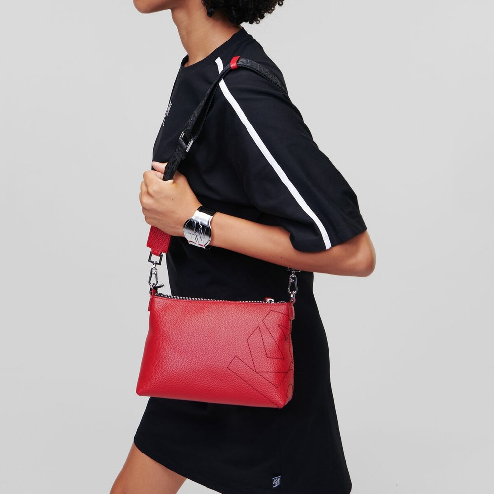 Red Karl Lagerfeld K/Athleisure Women's Crossbody Bags | USA73AZVT