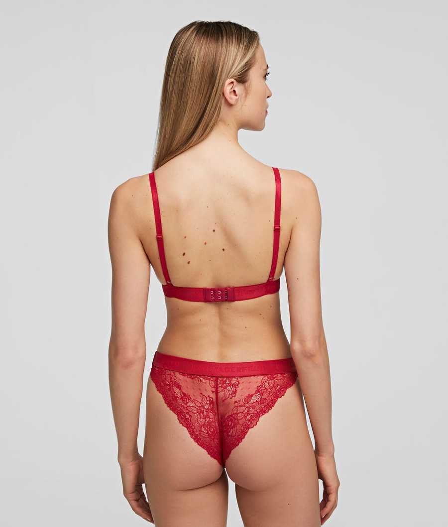 Red Karl Lagerfeld Lace Briefs - 2 Pack Women's Underwear | USA85ULFO