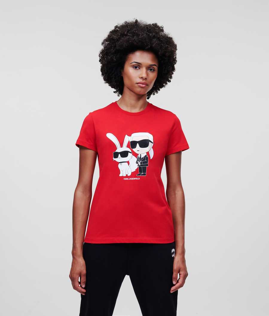 Red Karl Lagerfeld Year Of The Rabbit Women's T-Shirts | USA39UAPL