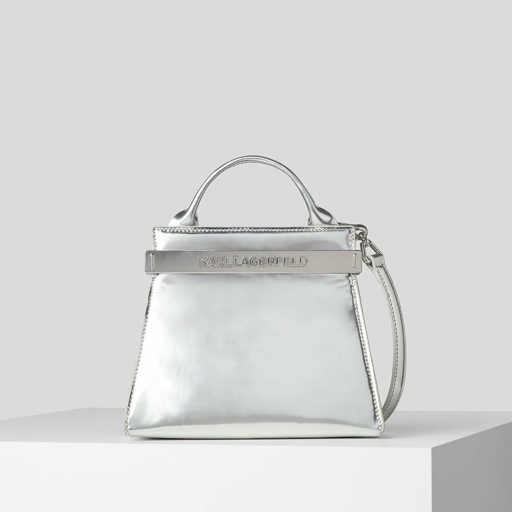 Silver Karl Lagerfeld K/Kross Archive Small Women\'s Handbags | USA17RINE