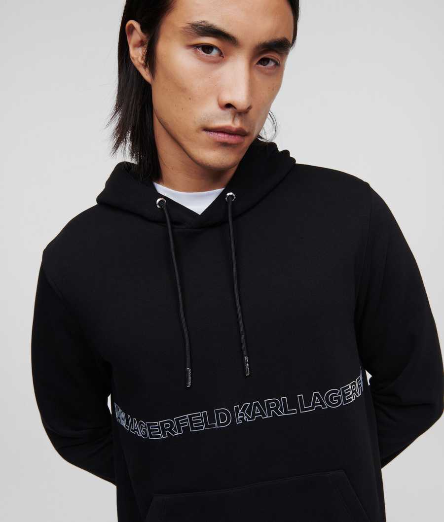 Silver Karl Lagerfeld Karl Logo Men's Sweatshirts | USA08IMXQ