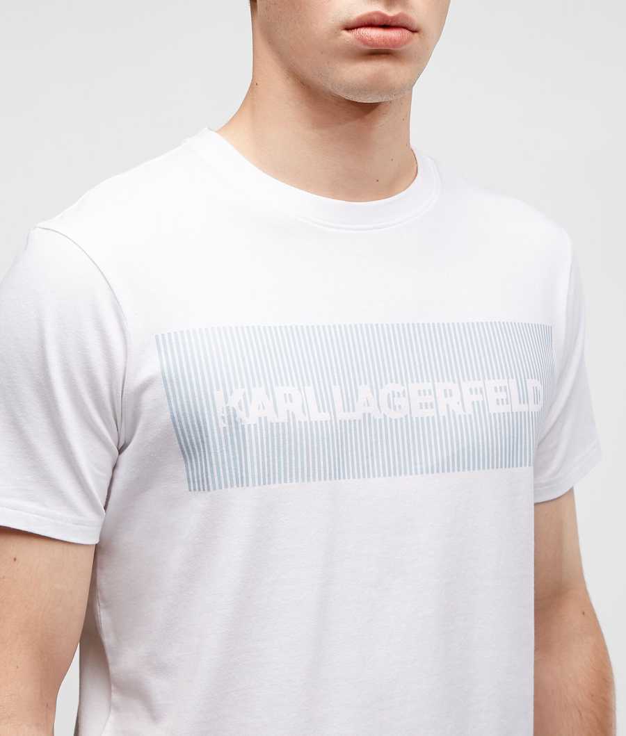 White / Blue Stripes Karl Lagerfeld Karl Logo Pyjama Set Men's Sleepwear | USA32XEQJ