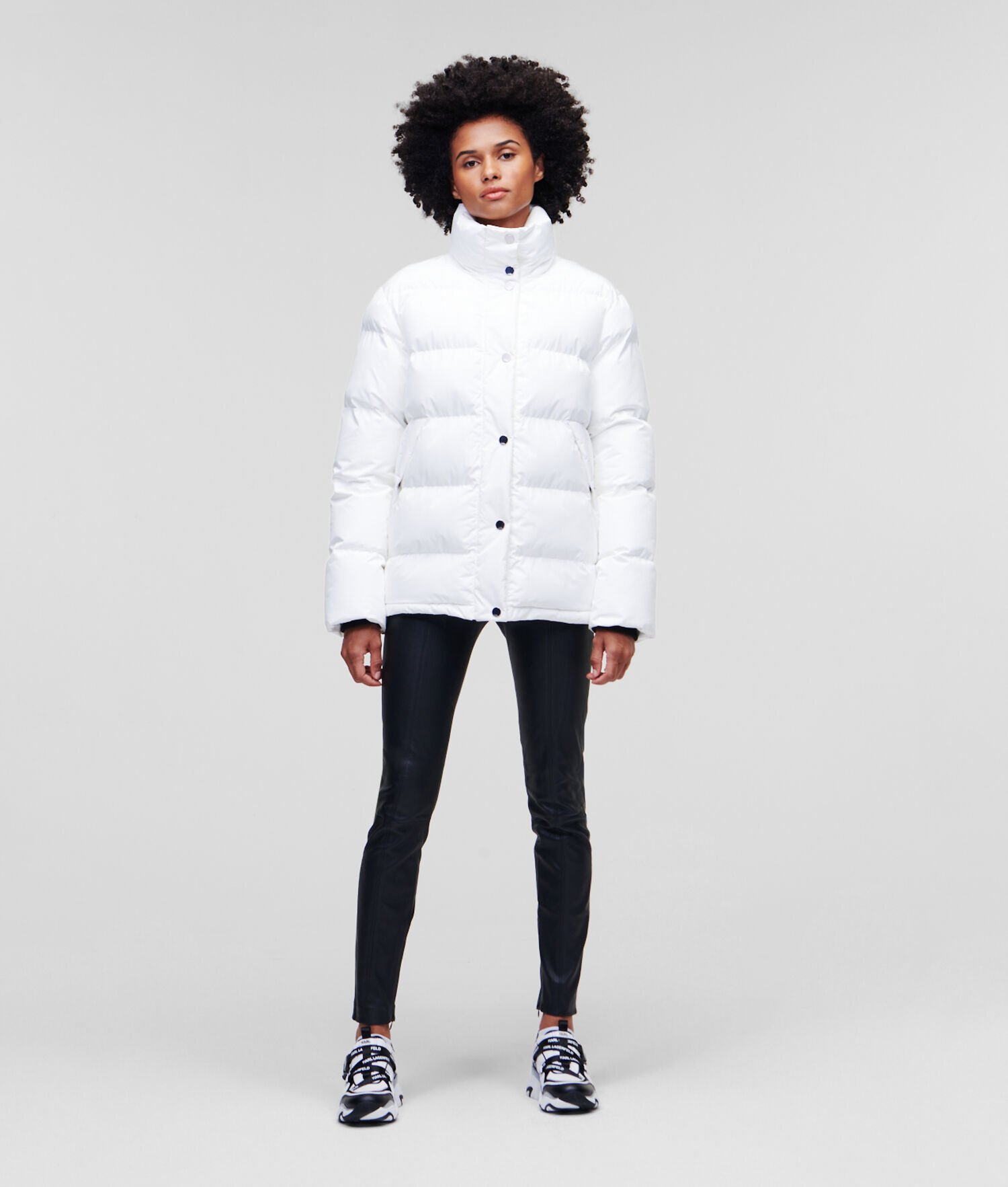 White Karl Lagerfeld Athleisure Women's Down Jackets | USA04WNXD