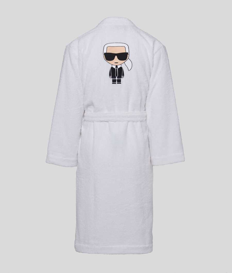 White Karl Lagerfeld Ikonik Bathrobe Women's Loungewear | USA17VCAO