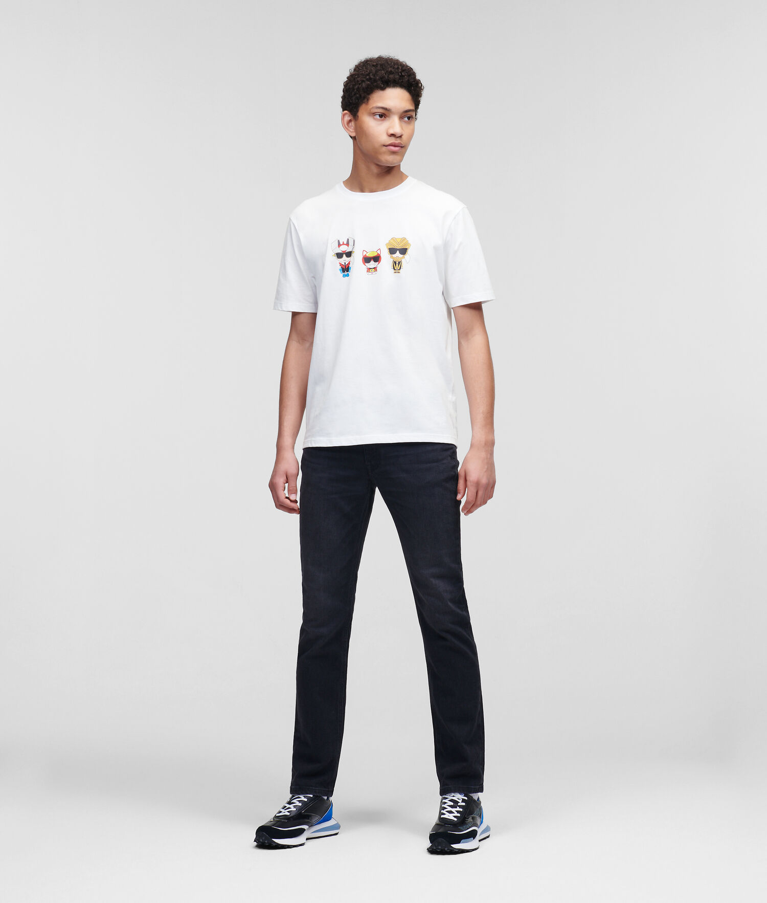 White Karl Lagerfeld Ikonik Heroes Men's T-Shirts | USA17QVFZ