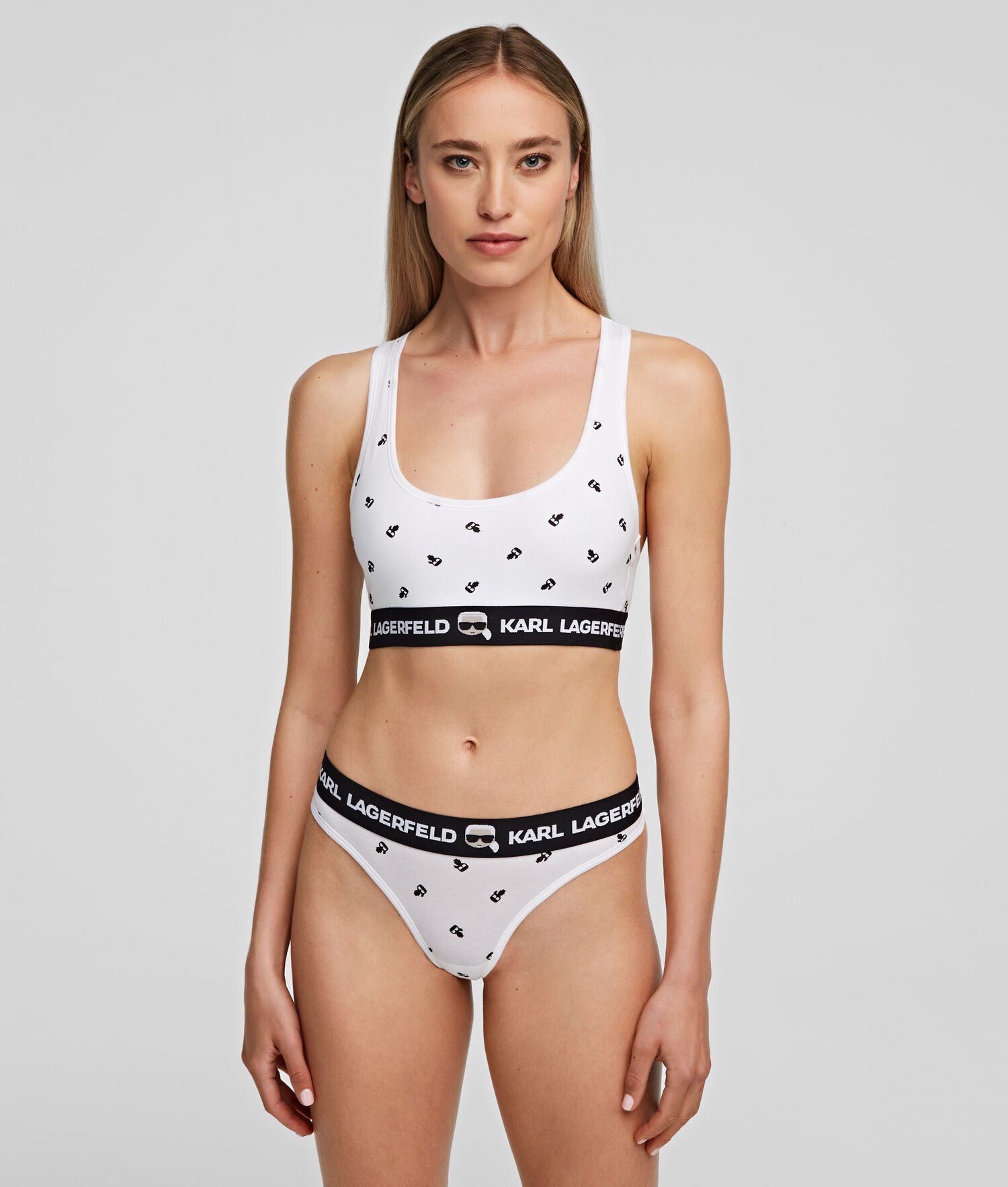 White Karl Lagerfeld Ikonik Karl Thong Women's Underwear | USA21CESU