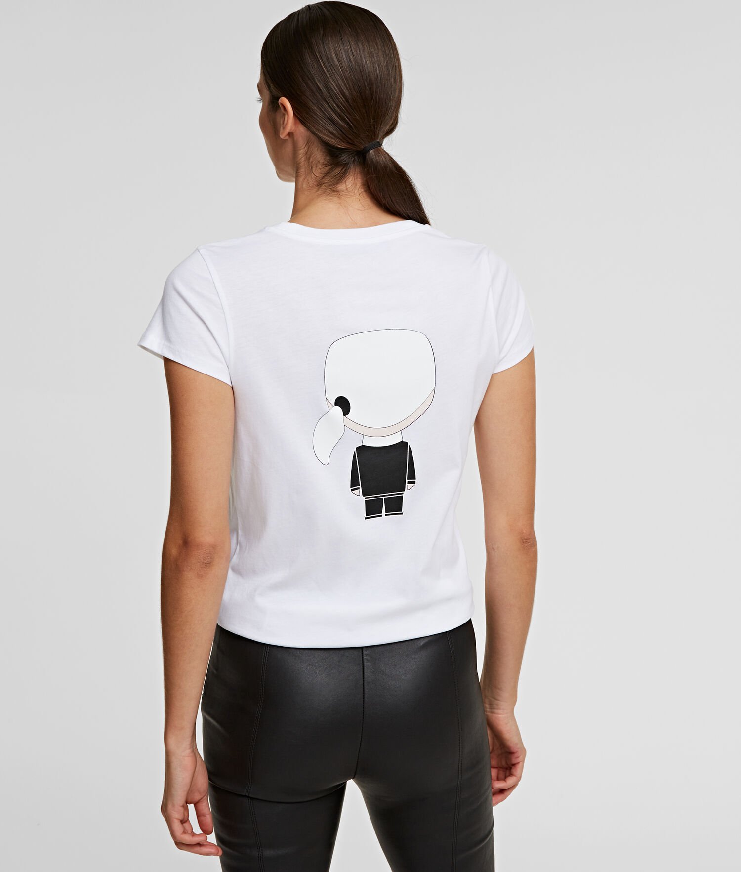 White Karl Lagerfeld Ikonik Karl Women's T-Shirts | USA98WZVN