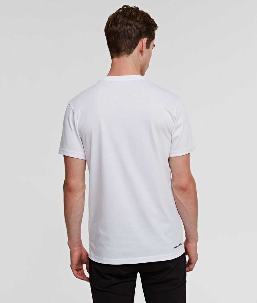 White Karl Lagerfeld Ikonik Men's T-Shirts | USA14LAMK