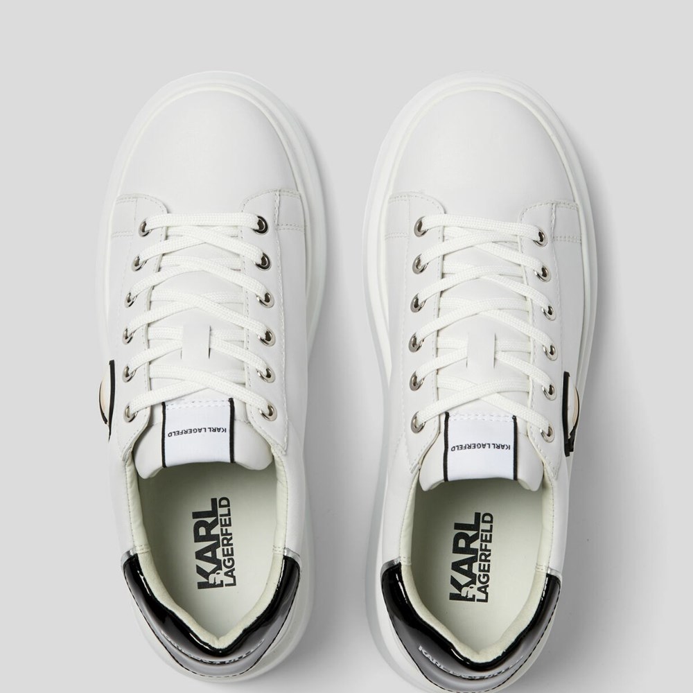 White Karl Lagerfeld K/Ikonik Anakapri Women's Sneakers | USA59ZUTB