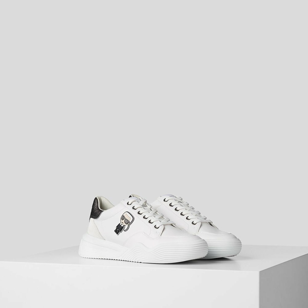 White Karl Lagerfeld K/Ikonik Kapri Run Women\'s Sneakers | USA18HPXS