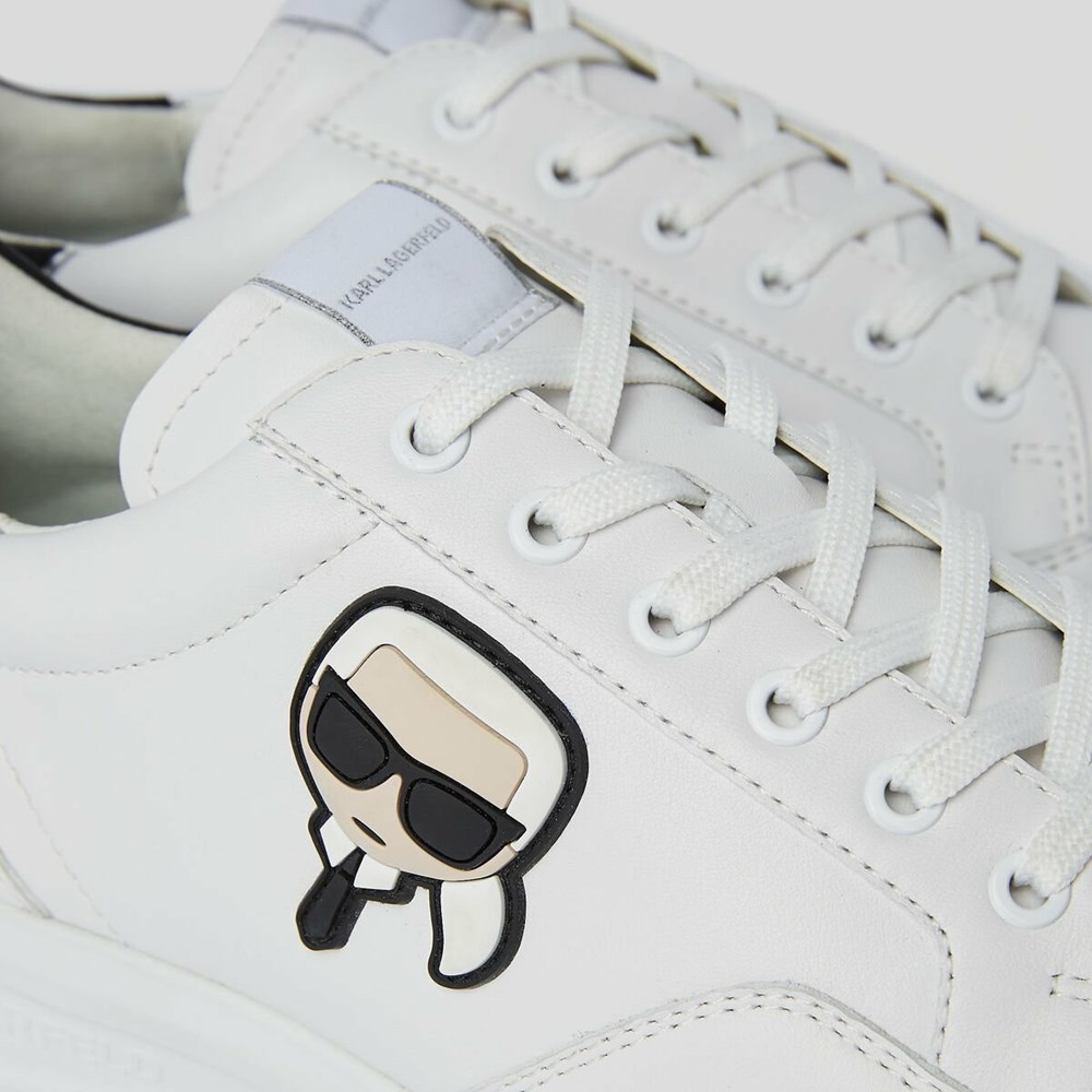 White Karl Lagerfeld K/Ikonik Kapri Run Men's Sneakers | USA30MXKD