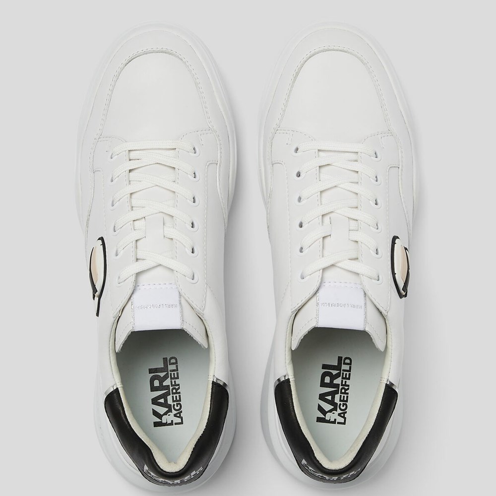 White Karl Lagerfeld K/Ikonik Kapri Run Men's Sneakers | USA30MXKD