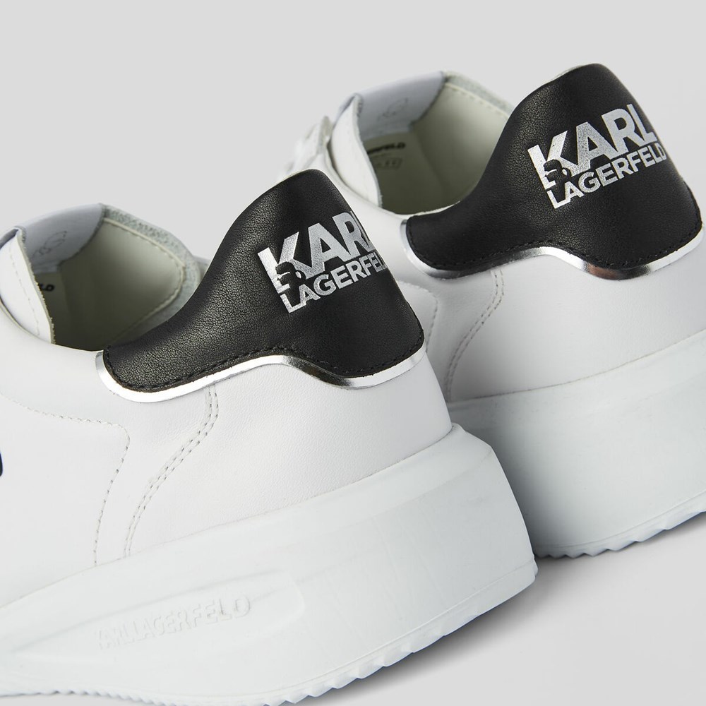 White Karl Lagerfeld K/Ikonik Kapri Run Men's Sneakers | USA30MXKD