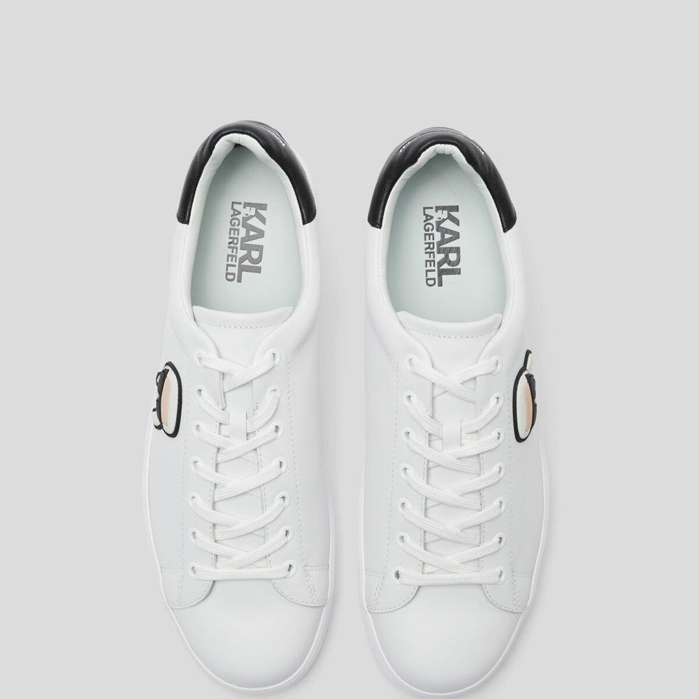 White Karl Lagerfeld K/Ikonik Kapri Women's Sneakers | USA34CMRT