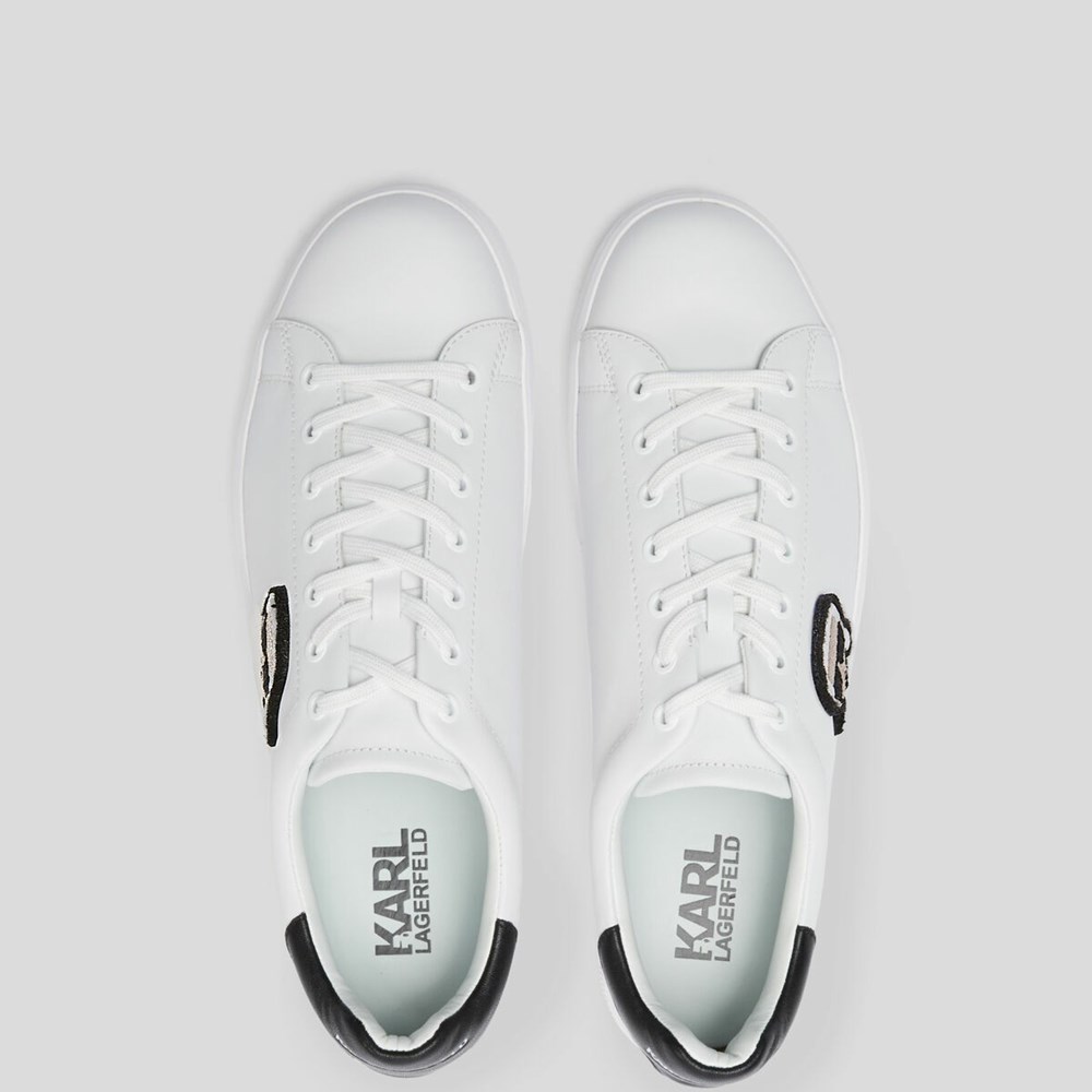 White Karl Lagerfeld K/Ikonik Kapri Women's Sneakers | USA87WEXA