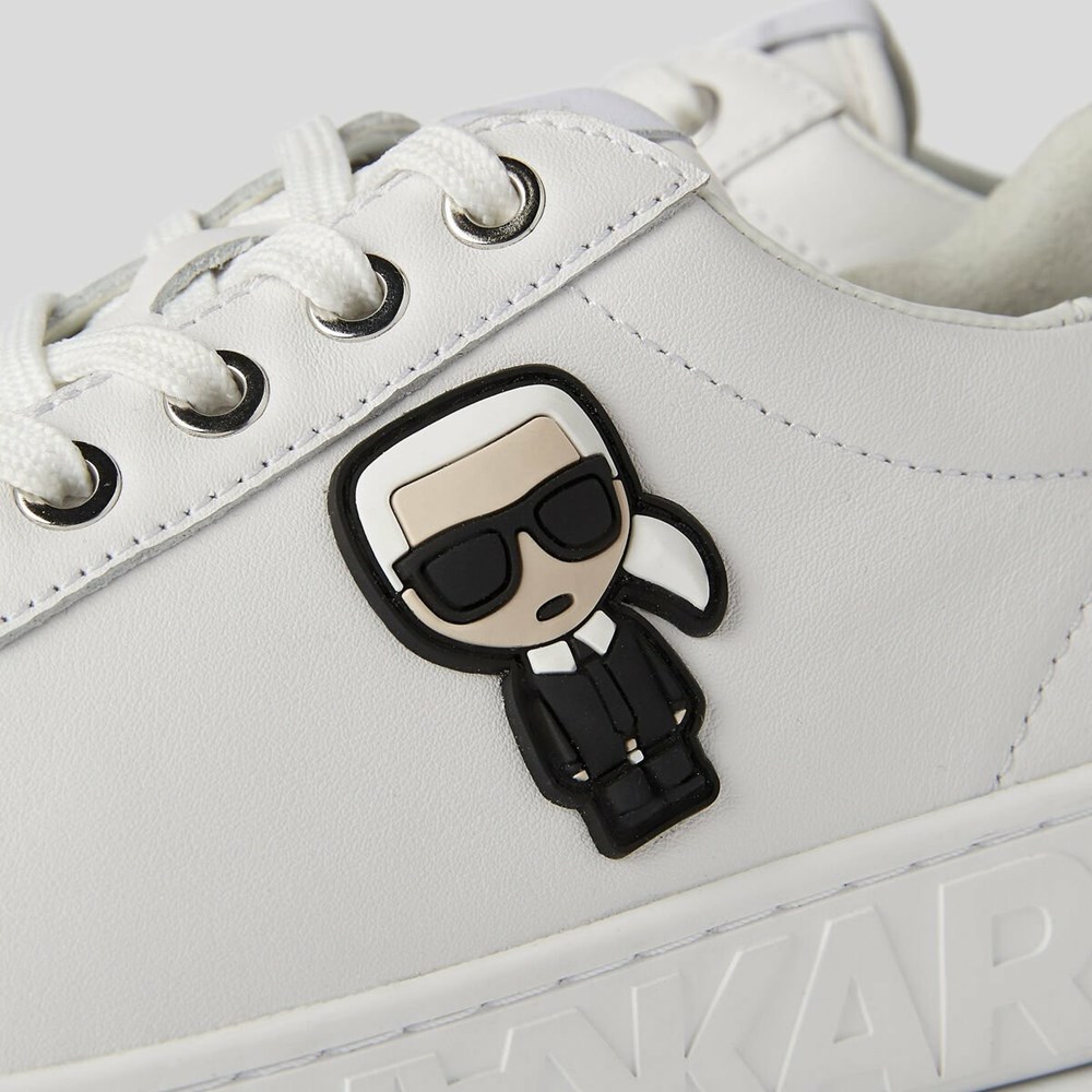 White Karl Lagerfeld K/Ikonik Kupsole Iii Women's Sneakers | USA52BTMZ